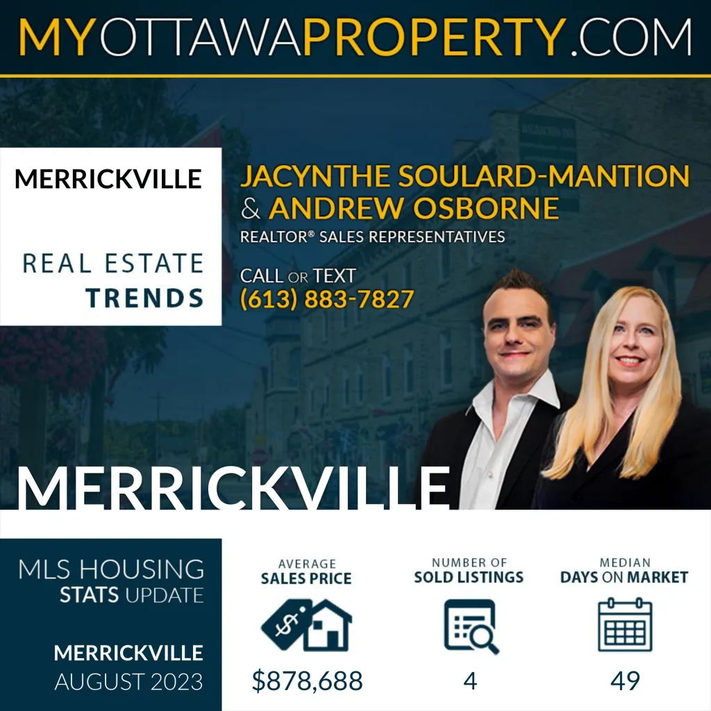 Merrickville Real Estate Market Statistics for August 2023